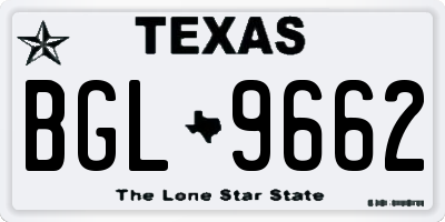 TX license plate BGL9662