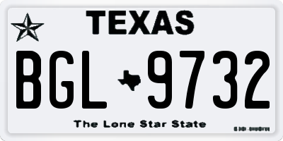 TX license plate BGL9732