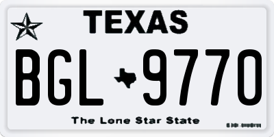 TX license plate BGL9770