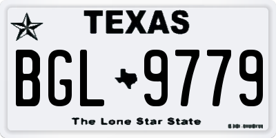 TX license plate BGL9779