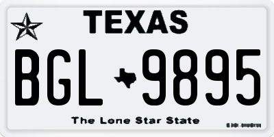 TX license plate BGL9895