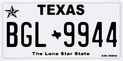 TX license plate BGL9944