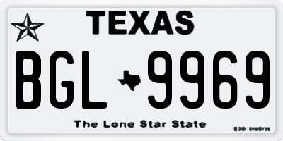 TX license plate BGL9969