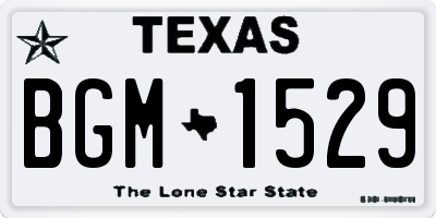 TX license plate BGM1529