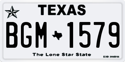 TX license plate BGM1579