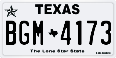 TX license plate BGM4173