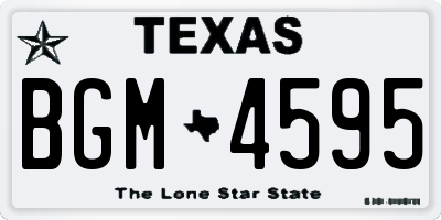 TX license plate BGM4595