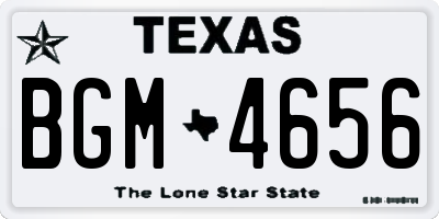 TX license plate BGM4656