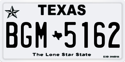 TX license plate BGM5162