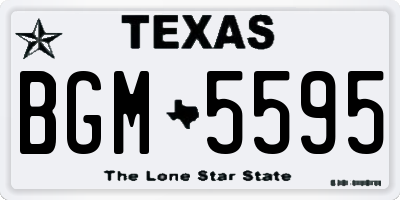 TX license plate BGM5595