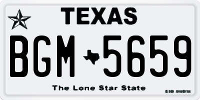 TX license plate BGM5659