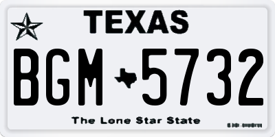 TX license plate BGM5732