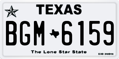 TX license plate BGM6159