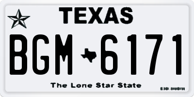 TX license plate BGM6171