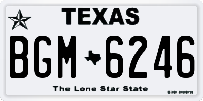 TX license plate BGM6246