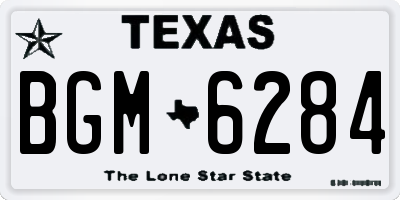 TX license plate BGM6284