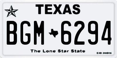 TX license plate BGM6294