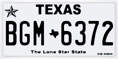 TX license plate BGM6372