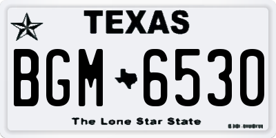 TX license plate BGM6530