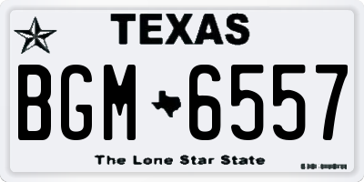 TX license plate BGM6557