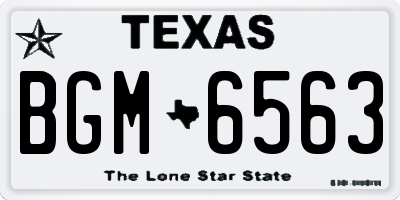 TX license plate BGM6563