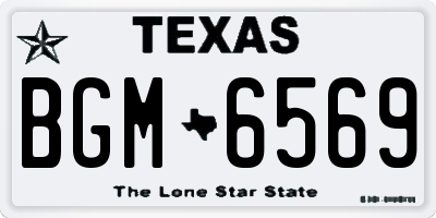 TX license plate BGM6569