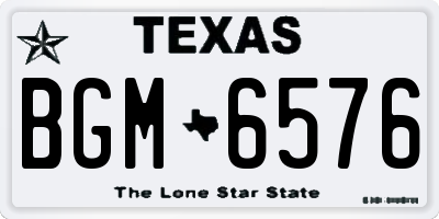 TX license plate BGM6576