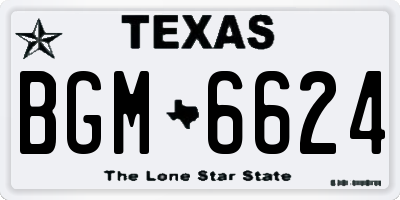 TX license plate BGM6624