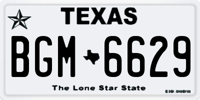TX license plate BGM6629