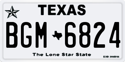 TX license plate BGM6824