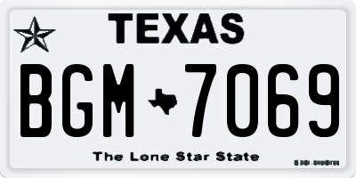 TX license plate BGM7069