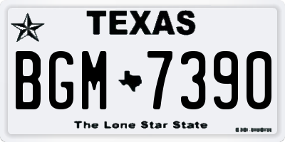 TX license plate BGM7390
