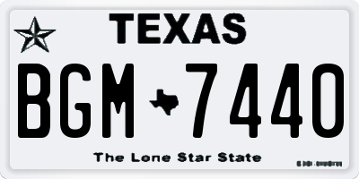 TX license plate BGM7440