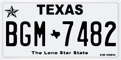 TX license plate BGM7482