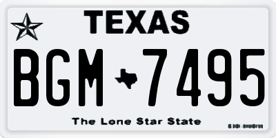 TX license plate BGM7495