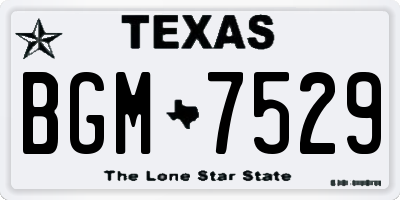 TX license plate BGM7529