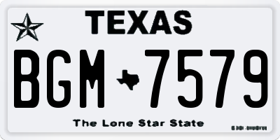 TX license plate BGM7579