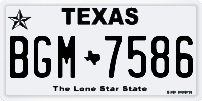 TX license plate BGM7586