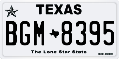 TX license plate BGM8395