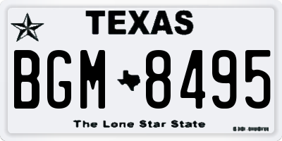 TX license plate BGM8495