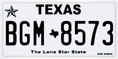 TX license plate BGM8573