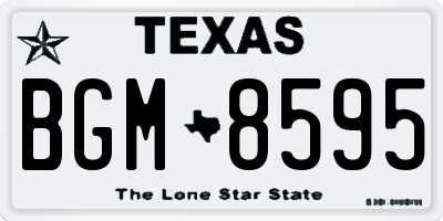 TX license plate BGM8595