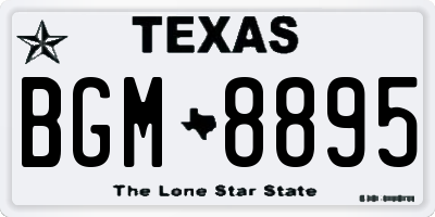 TX license plate BGM8895