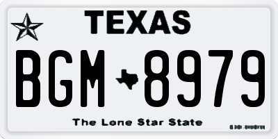 TX license plate BGM8979
