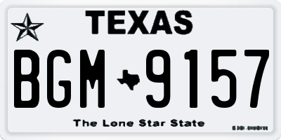 TX license plate BGM9157