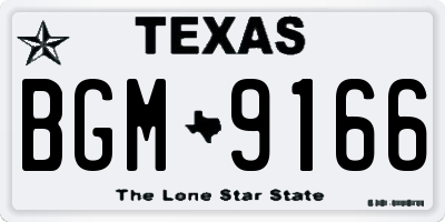 TX license plate BGM9166