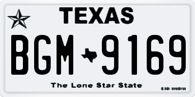 TX license plate BGM9169