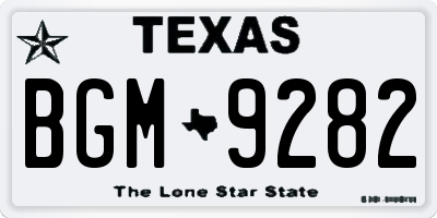 TX license plate BGM9282