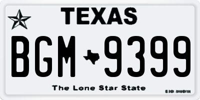 TX license plate BGM9399