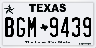 TX license plate BGM9439